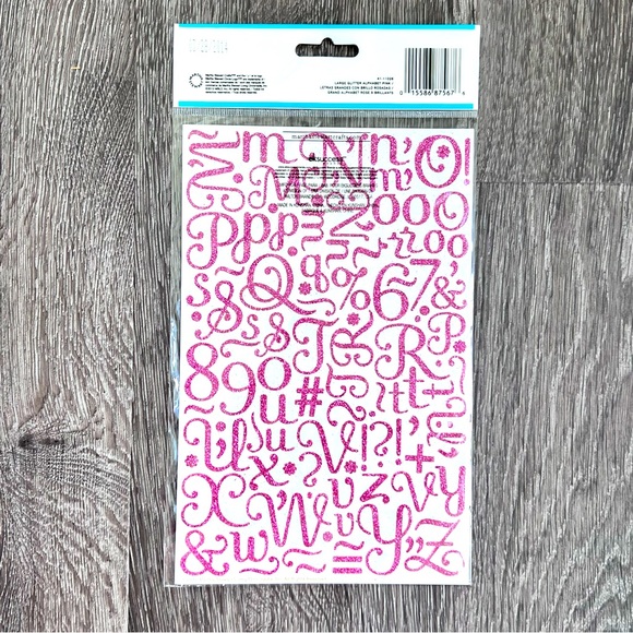 NWT Martha Stewart Crafts & Recollections Pink/Black Alphabet Scrapbook Stickers - Picture 4 of 13